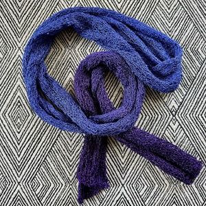 Shades of purple knit scarf accent piece